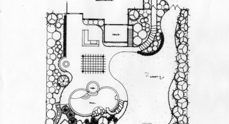 3D rendering of a custom patio design with outdoor living space