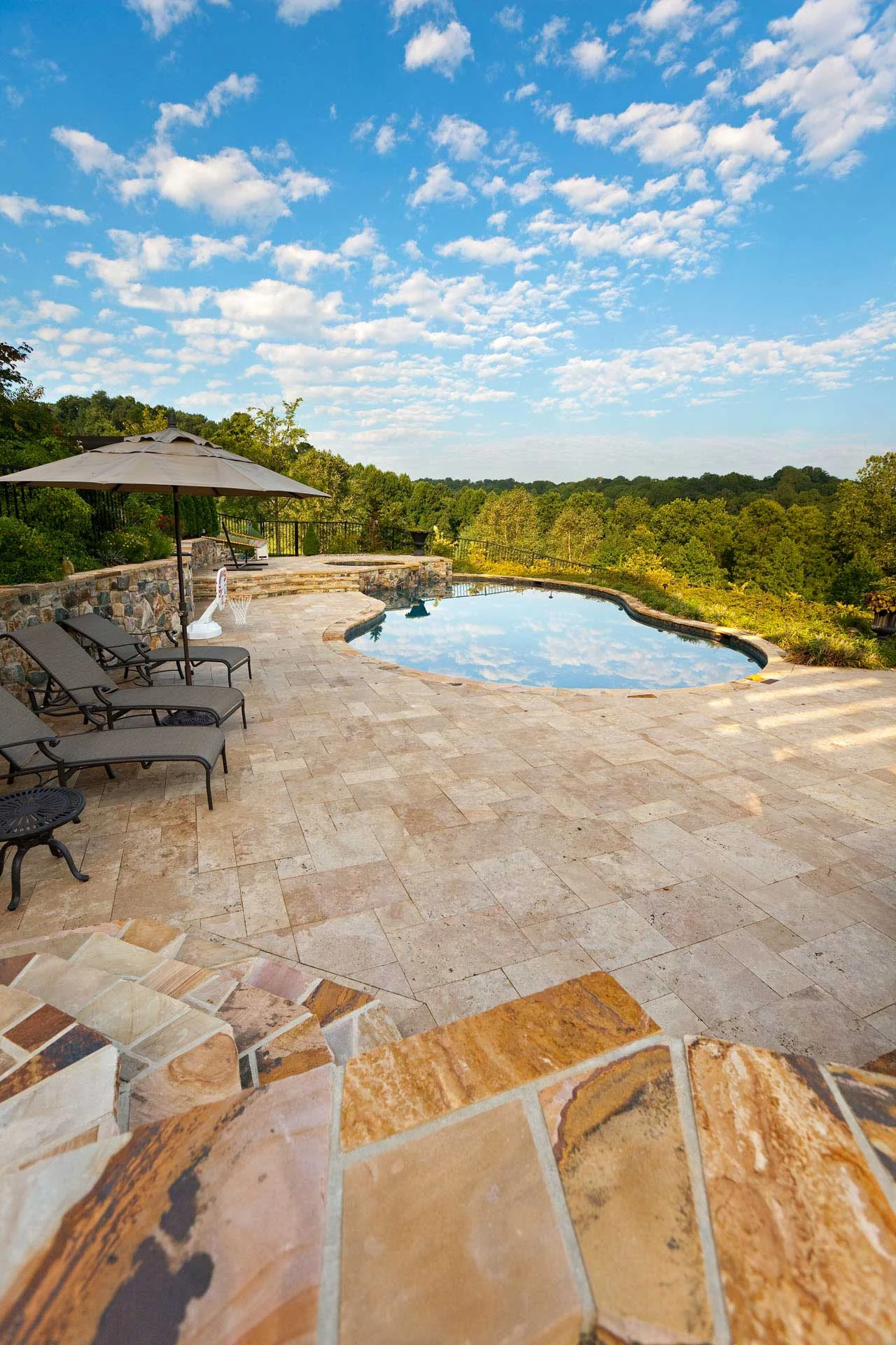 Completed hardscape patio and outdoor living area in Delaware