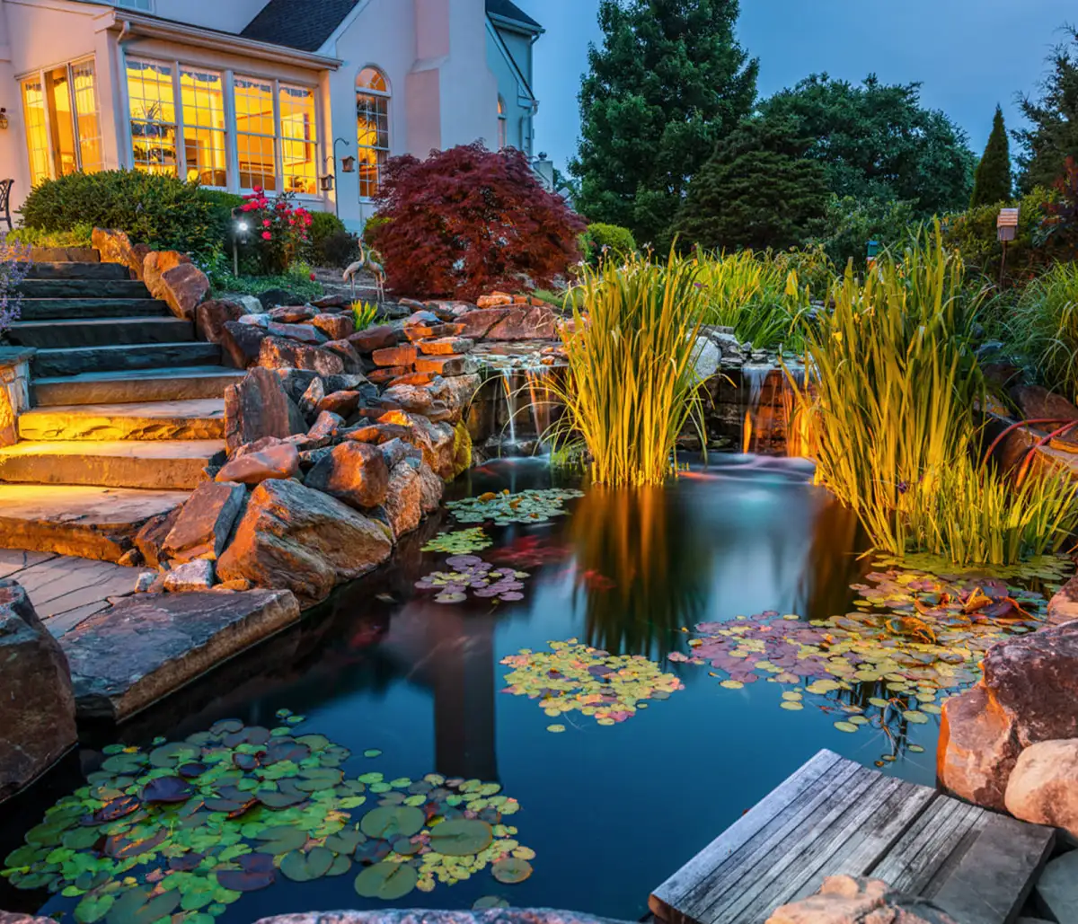 Professional landscaping installation with plantings and grading in Wilmington Delaware