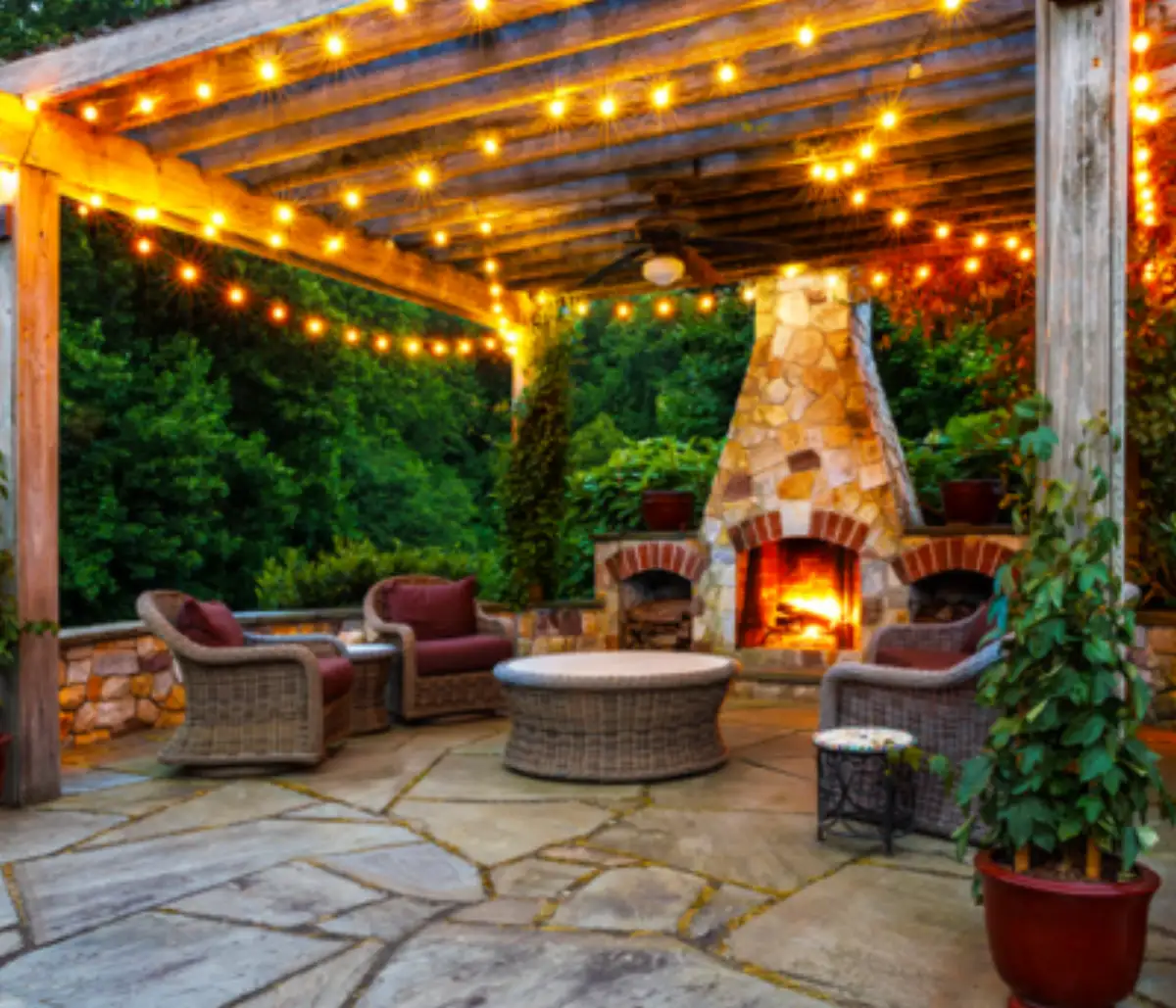 Low-voltage LED landscape lighting along a stone pathway in Delaware