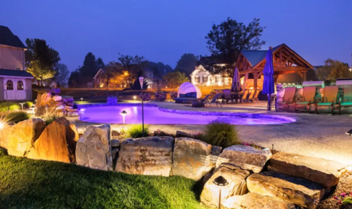 Berry Residence — custom hardscape patio and pool project by Evergreen Hardscaping