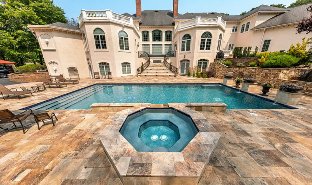 DeAngelo project — custom paver patio and retaining wall installation