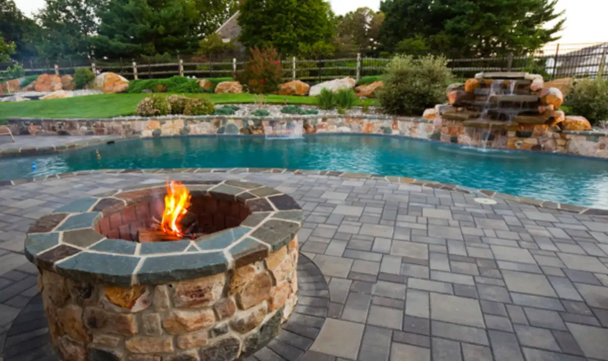 Downes project — pool construction and hardscape surround